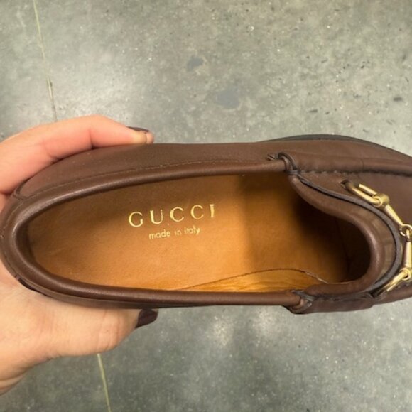 GUCCI ladies leather Loafers Mandala Goat Brown sugar, size 7 - Picture 6 of 6
